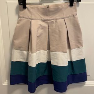 Zara Basics Color Block Skirt Pockets XS